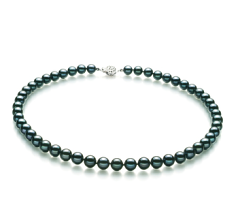 7.5-8mm Японска акоя Колие in черен