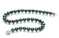 7.5-8mm Японска акоя Колие in черен