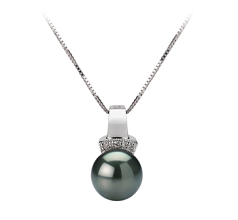 8-9mm таитянски Висулка in Вивиан черен