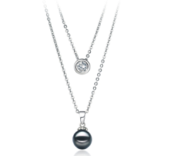 7-8mm Японска акоя Колие in Рамона черен