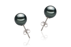 8-9mm таитянски Комплект обеци in черен