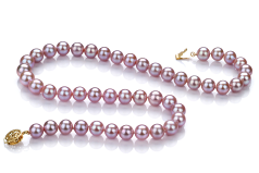 8.5-9.5mm Сладководни Колие in Лавандула