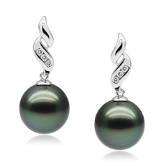 9-10mm таитянски Комплект обеци in Съблазнителен (for masculine) or Съблазнителна (for feminine) черен