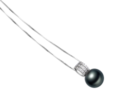 12-13mm таитянски Висулка in Колет черен