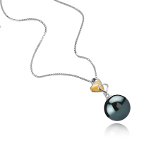 11-12mm таитянски Висулка in Фелиция черен