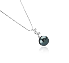 11-12mm таитянски Висулка in Анджи черен