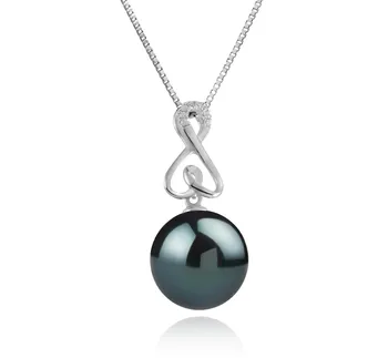 12-13mm таитянски Висулка in Патси черен