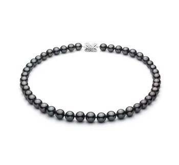 9.1-11mm таитянски Колие in черен