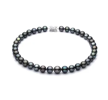 11.1-14.6mm таитянски Колие in Многоцветен