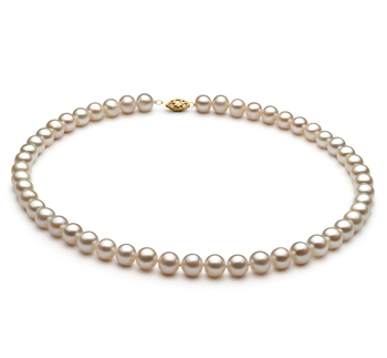 6.5-7.5mm Сладководни Колие in Бяло 6.5-7.5mm Сладководни Колие in Бяло