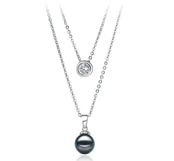 7-8mm Японска акоя Колие in Рамона черен
