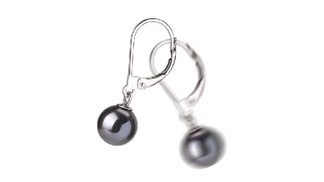View Обеци с черни сладководни перли collection