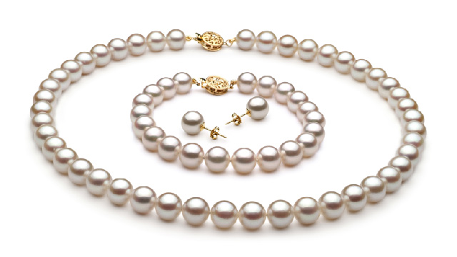 View Бял японски комплект Akoya collection